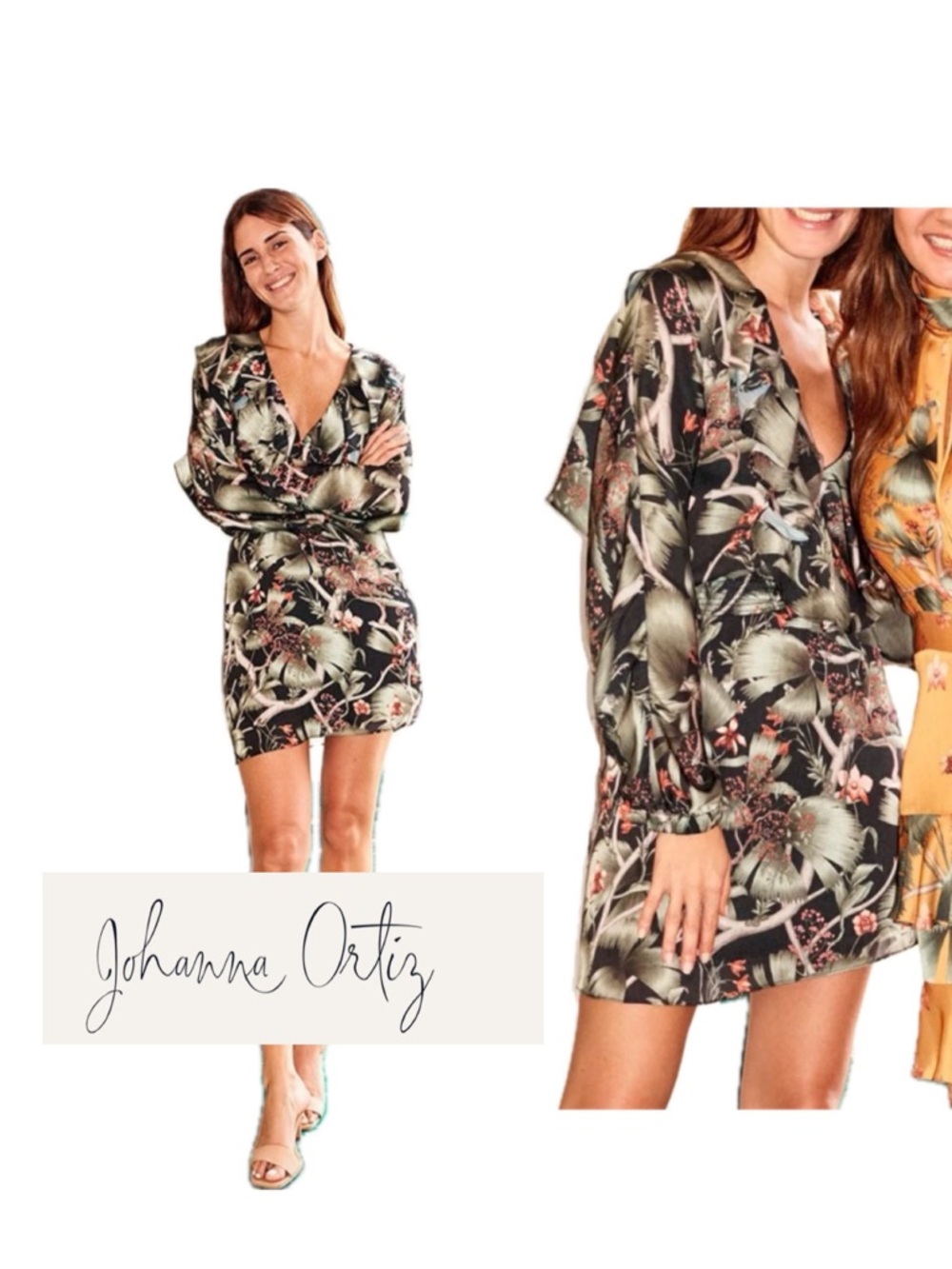 Johanna Ortiz x H&M Dress Woman’s Tropical floral print mini dress. Summer dress